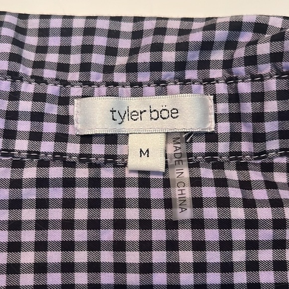 NWOT tyler böe Chatham Check Teri Top Lavender Size M - Picture 12 of 14